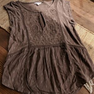 Lucky Brand cap sleeve shirt